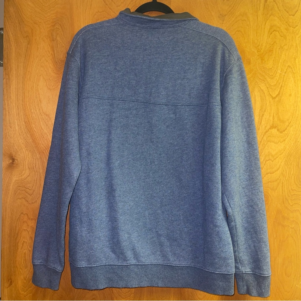 Columbia Men's Hart Mountain II Size Medium Blue Quarter-Zip Pullover sweatshirt - Picture 4 of 9